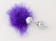 Малая анальная втулка с фиолетовой опушкой - 7 см. - ToyFa - купить с доставкой в Новосибирске