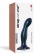 Темно-синяя насадка Strap-On-Me Dildo Plug Snaky size M - Strap-on-me - купить с доставкой в Новосибирске