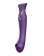 Фиолетовый вибромассажёр с дополнительной насадкой Queen - 21,6 см. - Zalo
