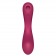 Малиновый вибромассажер с вакуумной стимуляцией Curvy Trinity 1 - Satisfyer