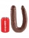 Коричневый двухголовый фалоимитатор U-Shaped Large Double Trouble - 44,4 см. - Pipedream купить с доставкой в интернет-магазине Orgasmix в Новосибирске Коричневый двухголовый фалоимитатор U-Shaped Large Double Trouble - 44,4 см. - Pipedream