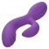 Фиолетовый вибромассажер-кролик Stella Liquid Silicone “C” Curve - 19 см. - California Exotic Novelties