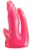 Розовая гелевая насадка с двумя стволами для страпона - 17 см. - LOVETOY (А-Полимер) - купить с доставкой в Новосибирске