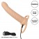 Телесная насадка для двойного проникновения Rechargeable Ribbed Dual Penetrator с вибрацией - California Exotic Novelties - купить с доставкой в Новосибирске