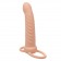 Телесная насадка для двойного проникновения Rechargeable Ribbed Dual Penetrator с вибрацией - California Exotic Novelties - купить с доставкой в Новосибирске