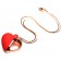 Красное ожерелье с подвеской-вибратором 10X Vibrating Silicone Heart Necklace - XR Brands в Новосибирске Красное ожерелье с подвеской-вибратором 10X Vibrating Silicone Heart Necklace - XR Brands
