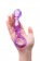 Нежно-фиолетовый стеклянный фаллоимитатор с ручкой-кольцом - 12 см. - Sexus