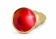 Золотистая анальная ёлочка с красным кристаллом - 14,5 см. - Shots Media BV - купить с доставкой в Новосибирске