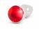 Серебристая анальная пробка-ёлочка с красным кристаллом - 11,5 см. - Shots Media BV - купить с доставкой в Новосибирске
