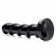Черный стимулятор с винтовой конструкцией Mighty Screw - 24,1 см. - XR Brands