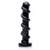 Черный стимулятор с винтовой конструкцией Mighty Screw - 24,1 см. - XR Brands