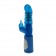 Синий вибратор с клиторальным стимулятором CLASSIC DOLPHIN - 24 см. - Seven Creations