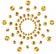 Золотистые наклейки на грудь Mimi Bijoux - Bijoux Indiscrets - купить с доставкой в Новосибирске