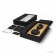Чёрный вибратор для пар Tiani 24K Obsidian Black с декором из золота - Lelo