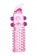 Гелевая розовая насадка с шариками, шипами и усиком - 11 см. - Toyfa Basic - в Новосибирске купить с доставкой