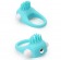 Голубое эрекционное кольцо с щеточкой LIT-UP SILICONE STIMU RING 5 - Dream Toys - в Новосибирске купить с доставкой