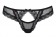 Пикантные трусики-стринги из сетки с кружевной отделкой и окошком - Obsessive купить с доставкой