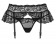 Пояс-юбочка из кружева в комплекте с трусиками-стринг - Obsessive купить с доставкой
