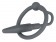 Серый уретральный плаг с силиконовым кольцом под головку Penis Plug - Orion - купить с доставкой в Новосибирске