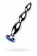 Серебристая анальная ёлочка с синим кристаллом - 14 см. - ToyFa - купить с доставкой в Новосибирске