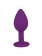 Фиолетовая силиконовая пробка с прозрачным кристаллом - 7,3 см. - Джага-Джага - купить с доставкой в Новосибирске