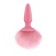 Розовая анальная пробка с коротким розовым хвостиком Bunny Tails - NS Novelties - купить с доставкой в Новосибирске