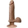 Вибратор-мулат с мошонкой и присоской The Realistic Cock Vibrating 6”- 21,6 см. - Doc Johnson