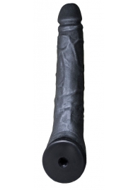 Чёрная фаллическая насадка BLACK BENT 3 - 18 см. - LOVETOY (А-Полимер) - купить с доставкой в Новосибирске