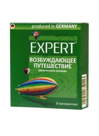 Презервативы Expert  Возбуждающее путешествие  увеличенного размера - 3 шт. - Expert - купить с доставкой в Новосибирске