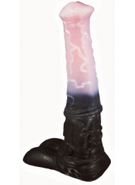 Черно-розовый фаллоимитатор  Мустанг large  - 43,5 см. - Erasexa - купить с доставкой в Новосибирске