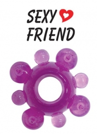 Фиолетовое эрекционное кольцо Sexy Friend - 1137 - в Новосибирске купить с доставкой
