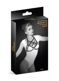 Черная упряжь на грудь Clara - Bijoux Pour Toi - купить с доставкой в Новосибирске