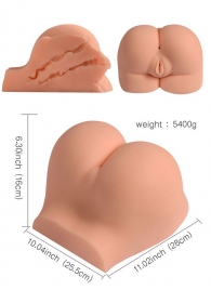 Телесная вагина с двумя отверстиями - SHEQU - в Новосибирске купить с доставкой