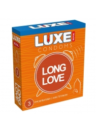 Презервативы с продлевающим эффектом LUXE Royal Long Love - 3 шт. - Luxe - купить с доставкой в Новосибирске