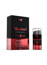 Жидкий интимный гель с эффектом вибрации Vibration! Strawberry - 15 мл. - INTT - купить с доставкой в Новосибирске