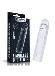 Прозрачная насадка-удлинитель Flawless Clear Penis Sleeve Add 1 - 15,5 см. - Lovetoy - в Новосибирске купить с доставкой