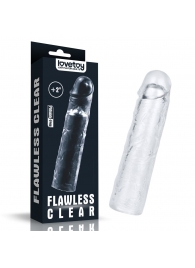 Прозрачная насадка-удлинитель Flawless Clear Penis Sleeve Add 2 - 19 см. - Lovetoy - в Новосибирске купить с доставкой