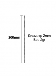 Черный уретральный стимулятор - 30 см. - Rubber Tech Ltd - купить с доставкой в Новосибирске