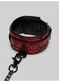 Красно-черные оковы Reversible Faux Leather Ankle Cuffs - Fifty Shades of Grey - купить с доставкой в Новосибирске