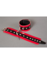 Красные лакированные наручники с клёпками - Подиум - купить с доставкой в Новосибирске