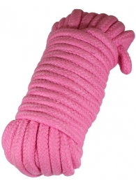Розовая верёвка для бондажа и декоративной вязки - 10 м. - Eroticon - купить с доставкой в Новосибирске