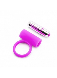 Лиловое эрекционное кольцо с вибрацией - Pink Vibe - в Новосибирске купить с доставкой