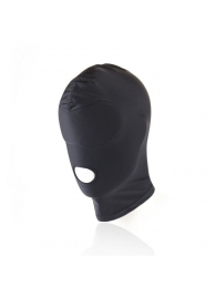 Черный текстильный шлем с прорезью для рта - Notabu - купить с доставкой в Новосибирске