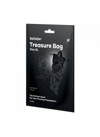 Черный мешочек для хранения игрушек Treasure Bag XL - Satisfyer - купить с доставкой в Новосибирске