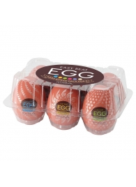 Набор из 6 мастурбаторов-яиц Tenga Egg Variety Pack V - Tenga - в Новосибирске купить с доставкой