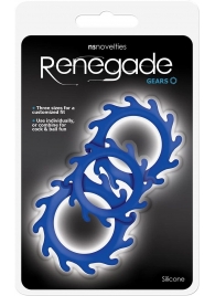 Набор из 3 синих эрекционных колец Renegade Gears - NS Novelties - в Новосибирске купить с доставкой