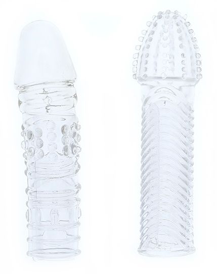 Комплект из 2 прозрачных насадок на пенис PENIS EXTENDER PACK - Dream Toys - в Новосибирске купить с доставкой