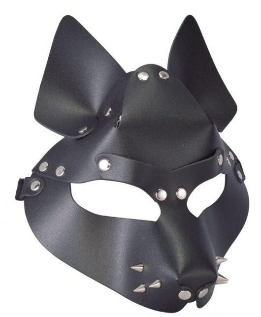 Черная маска Wolf с шипами - Sitabella - купить с доставкой в Новосибирске