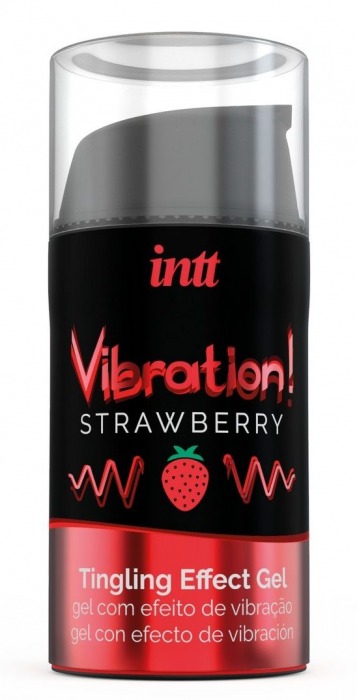 Жидкий интимный гель с эффектом вибрации Vibration! Strawberry - 15 мл. - INTT - купить с доставкой в Новосибирске
