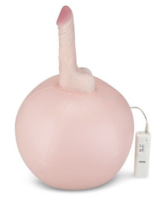 Надувной секс-мяч с реалистичным вибратором - Lux Fetish - купить с доставкой в Новосибирске